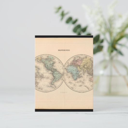 Versed World Map 12 Postkarte (Stehend Vorderseite)