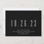 Versehen Sie Ihr Hochzeitstag außerhalb des Fotos  Einladung (Vorderseite)