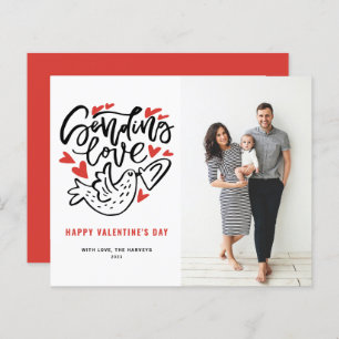 Versenden der Liebe Calligraphy Dove Valentine's D