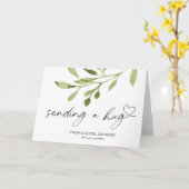 Versenden einer "Hug Quarantine Social Distance Mi Karte (Gelbe Blume)