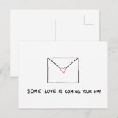 Versenden einer Liebe Postkarte (Vorne/Hinten)