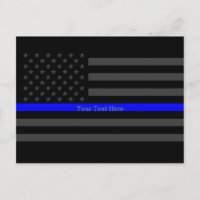 Versenden Ihres Text dünn blaue Linie Schwarz-US-F