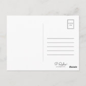 Versenden positiver Vibes Your Way|Niedlicher Girl Postkarte (Rückseite)