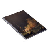 Versenden Sie auf Feuer nachts, c.1756 (Öl auf Notizblock (Rechte Seite)