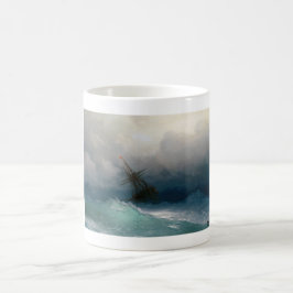 Versenden Sie auf stürmischem Meerblicksturm Kaffeetasse