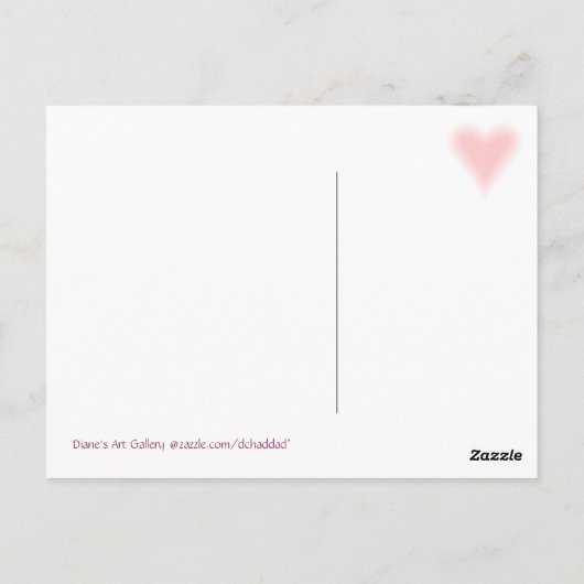 Versenden von Herzen Postkarte (Rückseite)