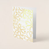 Versenden von Liebe Blumendesign mit Foto innen Folienkarte (Vorderseite)