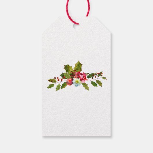 Versenden von viel Liebe Holly Floral Holiday Gesc Geschenkanhänger (Rückseite)