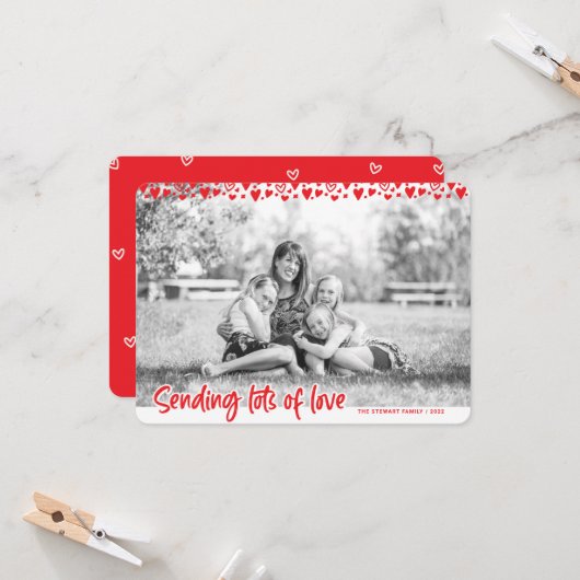 Versenden von vielen Lieben, Valentinerkarte für F Karte (Vorderseite/Rückseite Beispiel)