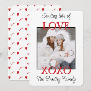 Versenden von vielen Lieben Xoxo Custom Portrait Feiertagskarte