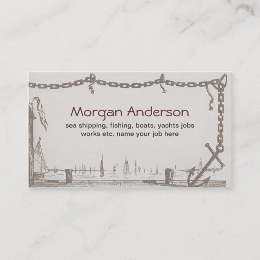 versendet die Boote, die Seeozean-Visitenkarte Visitenkarte (Vorderseite)