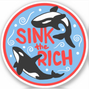 Versenkt die Reichen Aufkleber