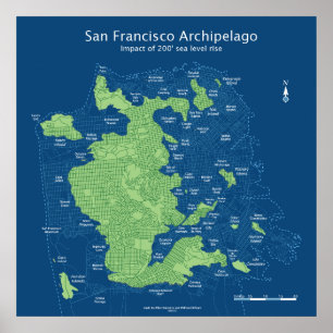 Versenkte Straßen von San Francisco 24x24 200' Poster
