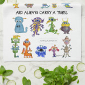 Versetzen nicht Cartoon-Außerirdische UND Geschirrtuch (Gefaltet)