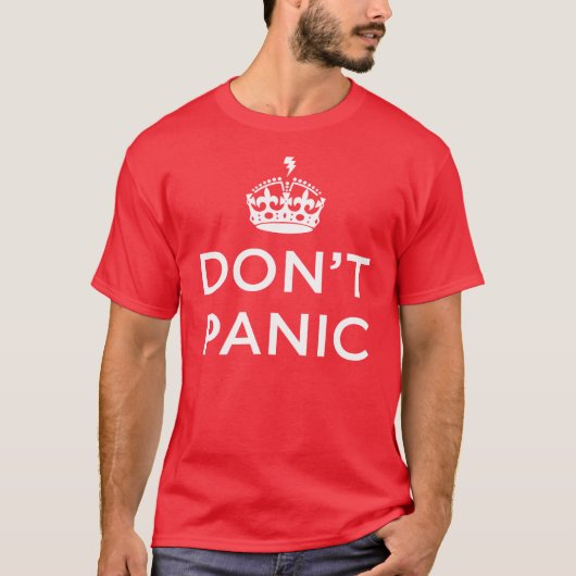 Versetzen nicht rotes T-Shirt in Panik (Vorderseite)