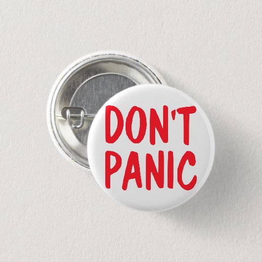 Versetzen Sie nicht in Panik Button (Vorne & Hinten)