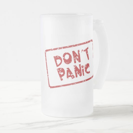 Versetzen Sie nicht in Panik Mattglas Bierglas (VorderseiteRechts)