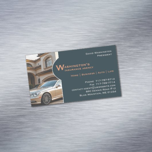 Versicherungen Magnetische Visitenkarte (Beispiel)