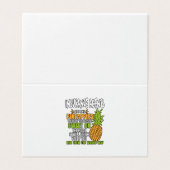 Versicherungen sind Agenten wie Ananas. Visitenkarten (Außenseite Aufgefaltet)