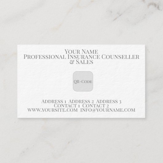 Versicherungen - Visitenkarte (Rückseite)