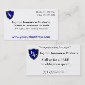 Versicherungs-Agent 3,5" x 2,0", 100 verpacken, Visitenkarte (Vorne/Hinten)