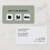 Versicherungs-Agent-Geschäfts-Karten Visitenkarte (Vorne/Hinten)