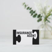 Versicherungs-Agent Puzzle Piece Business Card Visitenkarte (Stehend Vorderseite)