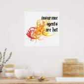 Versicherungs-Agenten sind heiß Poster (Küche)