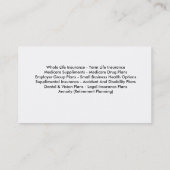 Versicherungs-multi Linie Repräsentant Visitenkarte (Rückseite)