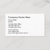 Versicherungs-Visitenkarten Visitenkarte (Rückseite)