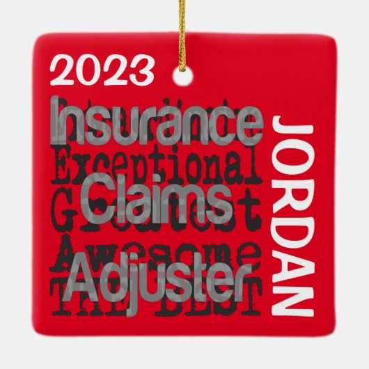 Versicherungsansprüche Adjuster Extraordinaire CUS Keramikornament (Rückseite)