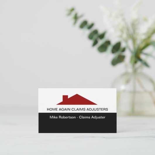 Versicherungsansprüche Adjuster Visitenkarten Visitenkarte (Stehend Vorderseite)