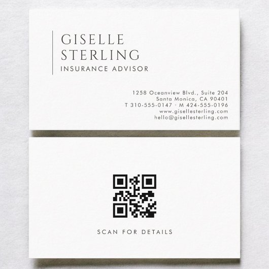 Versicherungsberater Modern Professional QR Code Visitenkarte