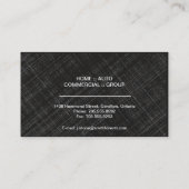 Versicherungsgeschäft-Karte - blaues Schwarzes Visitenkarte (Rückseite)