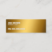 Versicherungsmakler-Agent Mini Visitenkarte (Rückseite)