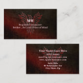 Versicherungsmakler, Lederlook, Phoenix Risen Logo Visitenkarte (Vorne/Hinten)