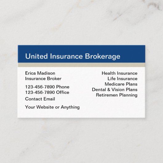 Versicherungsmakler - Moderne Visitenkarten Visitenkarte (Vorderseite)