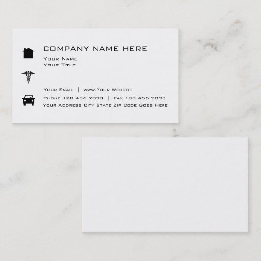 Versicherungsmakler Visitenkarte (Vorne/Hinten)