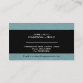 Versicherungsmakler-Visitenkarte - Einfache Textur Visitenkarte (Rückseite)