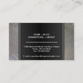 Versicherungsmakler-Visitenkarte-hoch entwickelter Visitenkarte (Rückseite)