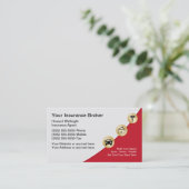 Versicherungsmakler-Visitenkarten Visitenkarte (Stehend Vorderseite)