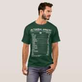 Versicherungsmathematiker Analyst Actuarial Analys T-Shirt (Vorne ganz)