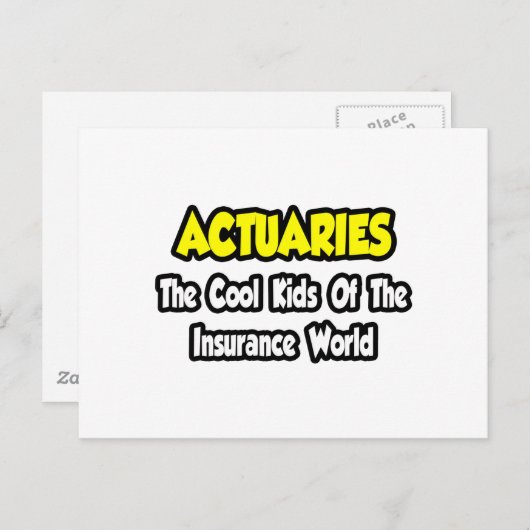 Versicherungsmathematiker... Coole Kinder der Vers Postkarte (Vorne/Hinten)