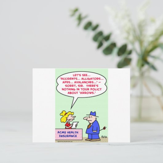 Versicherungspolicen Postkarte (Stehend Vorderseite)