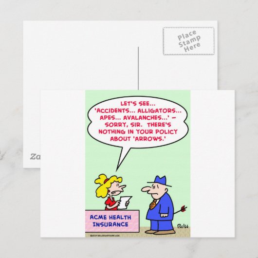 Versicherungspolicen Postkarte (Vorne/Hinten)