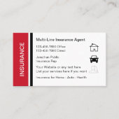 Versicherungsrep-Visitenkarten Visitenkarte (Vorderseite)