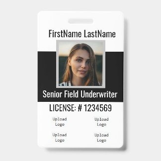 Versicherungsschutz-Agent-Abzeichen-Front und Back Ausweis