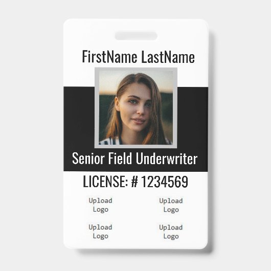 Versicherungsschutz-Agent-Abzeichen-Front und Back Ausweis (Vorderseite)