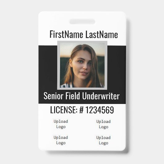 Versicherungsschutz-Agent-Abzeichen-Front und Back Ausweis (Vorderseite)