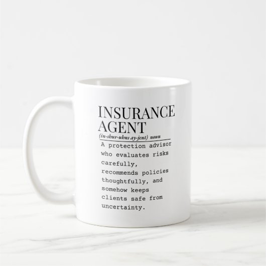 Versicherungsvertreter Kaffeetasse (Links)